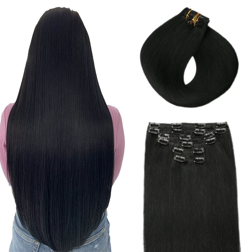 Extensões de cabelo SURNEL Clip em cabelo humano 6 unidades 46 cm 120 g