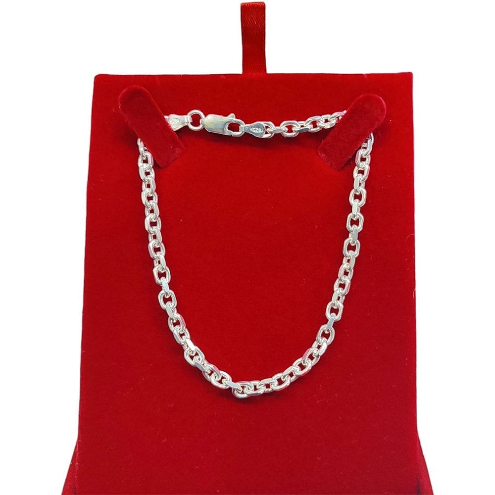 Pulseira Prata 925 Cadeado 8.7g 21cm Fio 120 autêntico