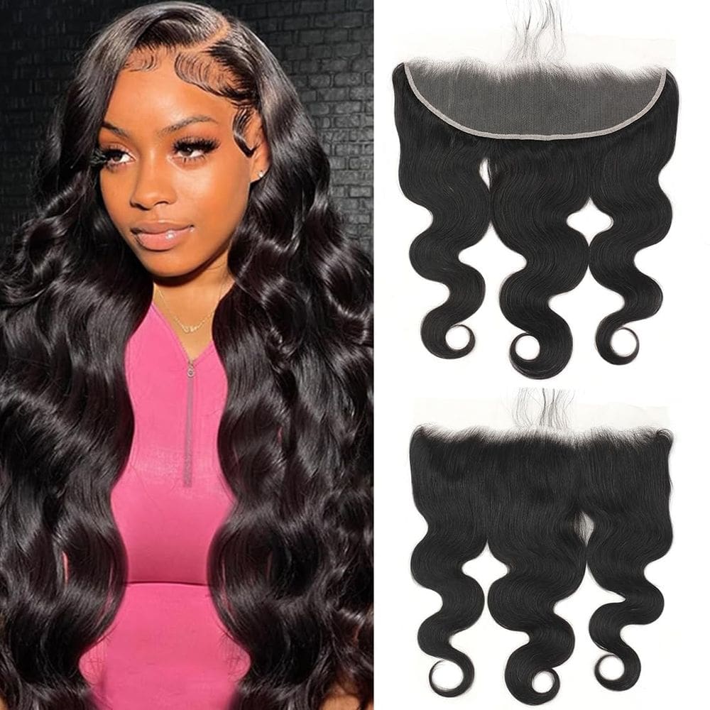 Fecho frontal de renda Lizourey Body Wave 35 cm HD transparente