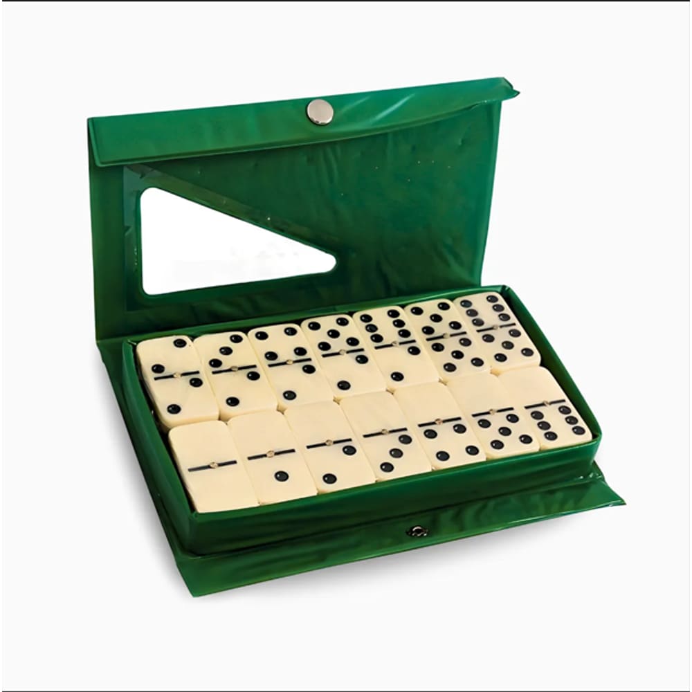 Dominó Osso Profissional 28 Peças Resina Duro Estojo Luxo