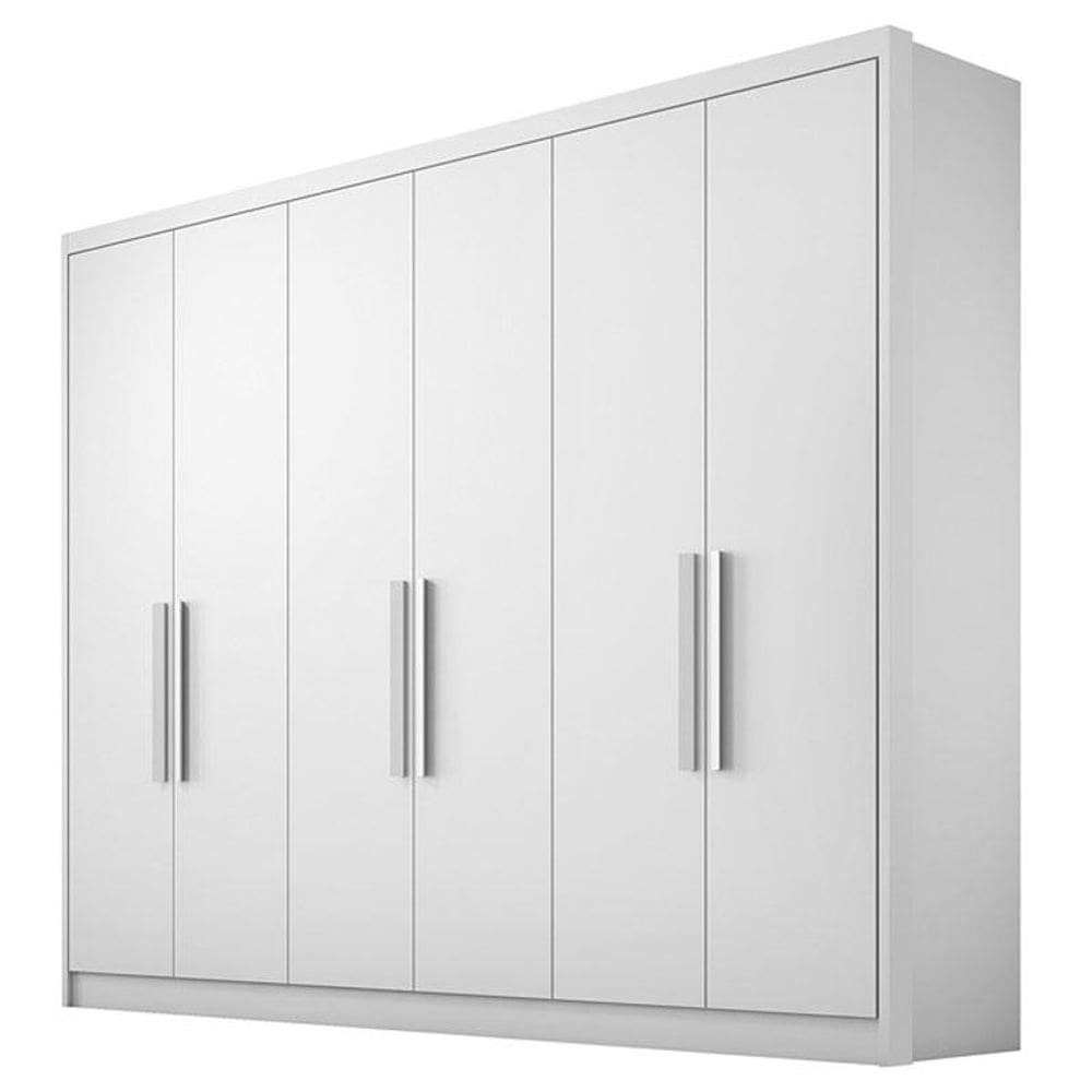 Guarda Roupa Casal Linea 6 Portas 6 Gavetas Neve - Novo Horizonte