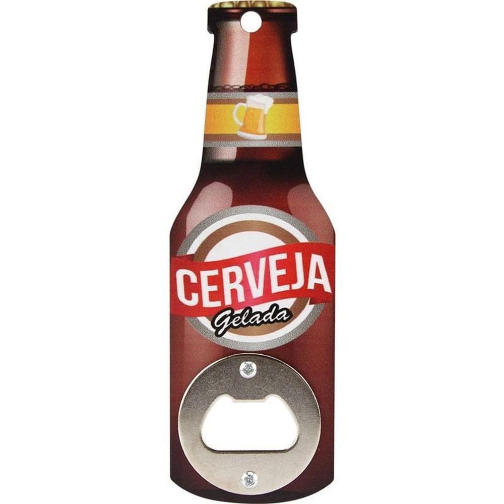 Abridor De Garrafa Cerveja Mdf Ck2326 - Marrom Brahma