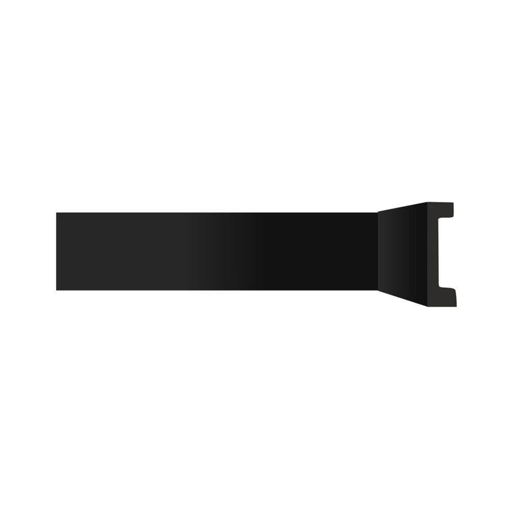 Kit Rodapé Poliestireno Liso 28 Barras 3cm X 240cm Rende 67,20 Metros Eco Premium Ecomex - caixa com 28 Unidade - Preto
