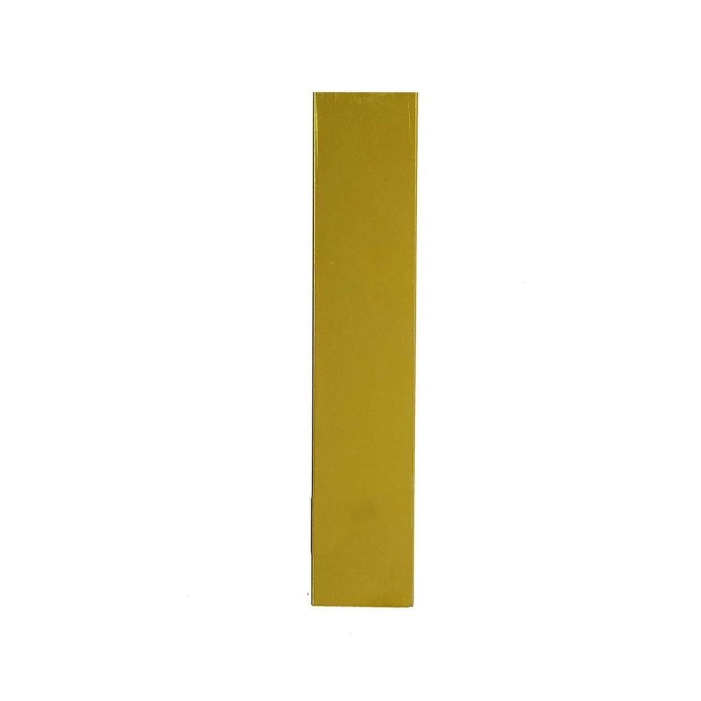 Perfil de Aço Inox Formato U de 2cm X 1cm X 280cm Dourado Brilho