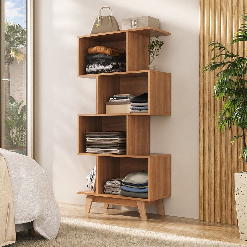 Estante para Quarto Livreiro Ravelle Espresso Móveis Nogal