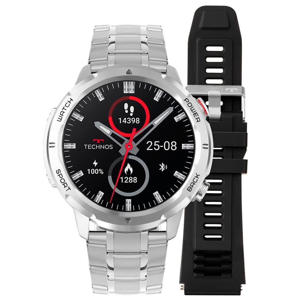 Relógio TECHNOS CONNECT KIT smartwatch prata TSPORTSCAA/6K