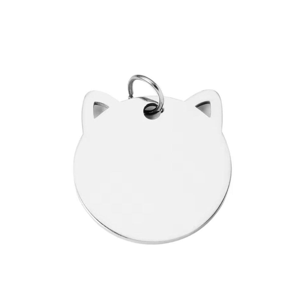 Pingente Cabeça De Gato Personalizável Aço Inox
