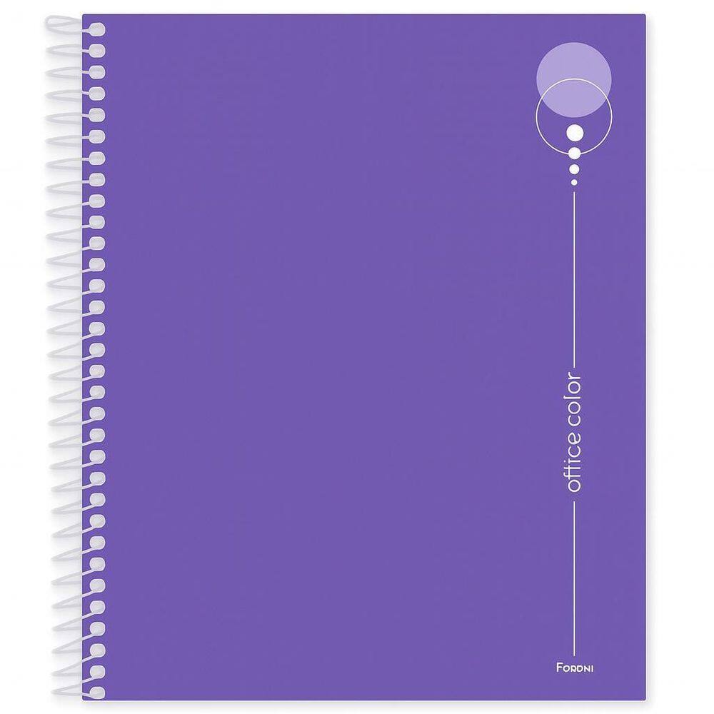 Caderno Universitario 10 Materias Office Color Roxo Foroni