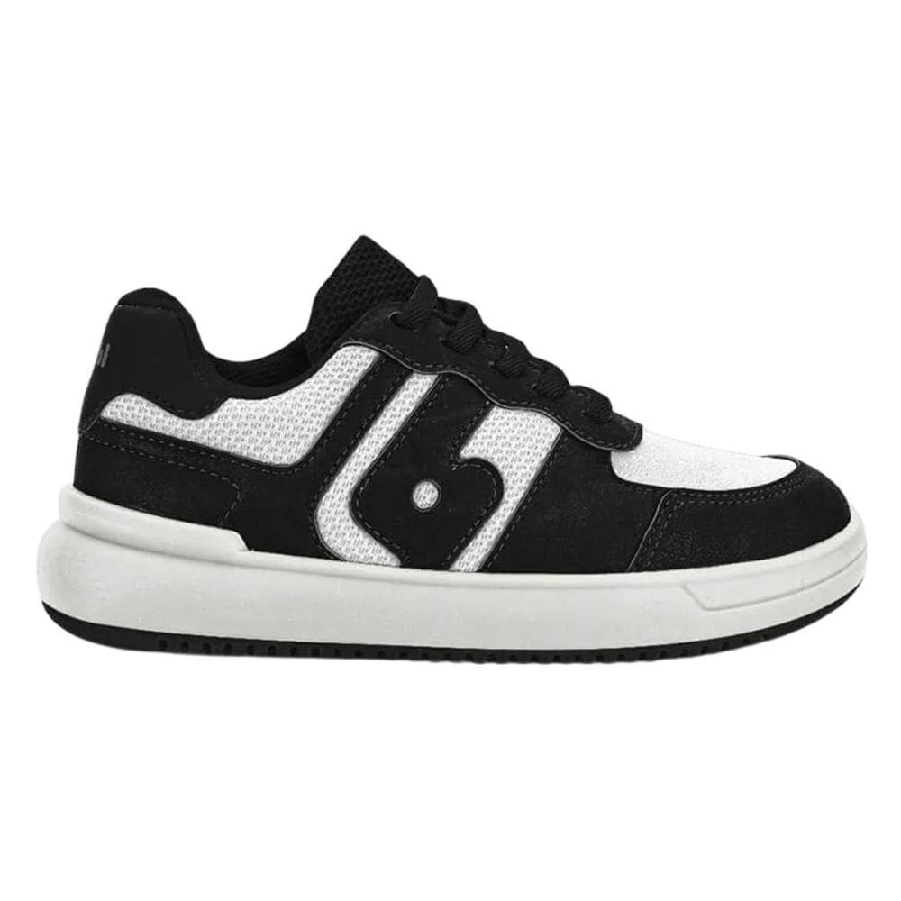 Tênis Bibi College Infantil Branco/Preto casual dia a dia