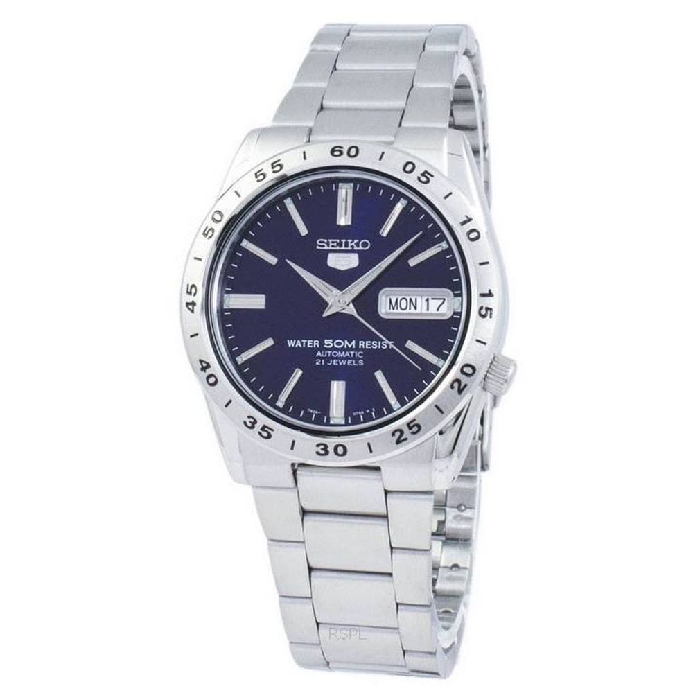 Relógio Seiko 5 automático SNKD99K1 para homens com mostrador azul