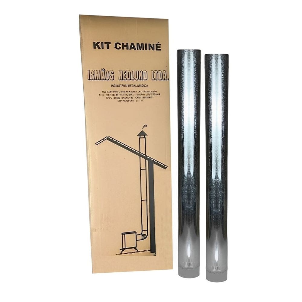 Kit 2 Canos 1m Galvanizado Ø 110mm Chaminé Fogão à Lenha Lareira - N°1 Hedlund