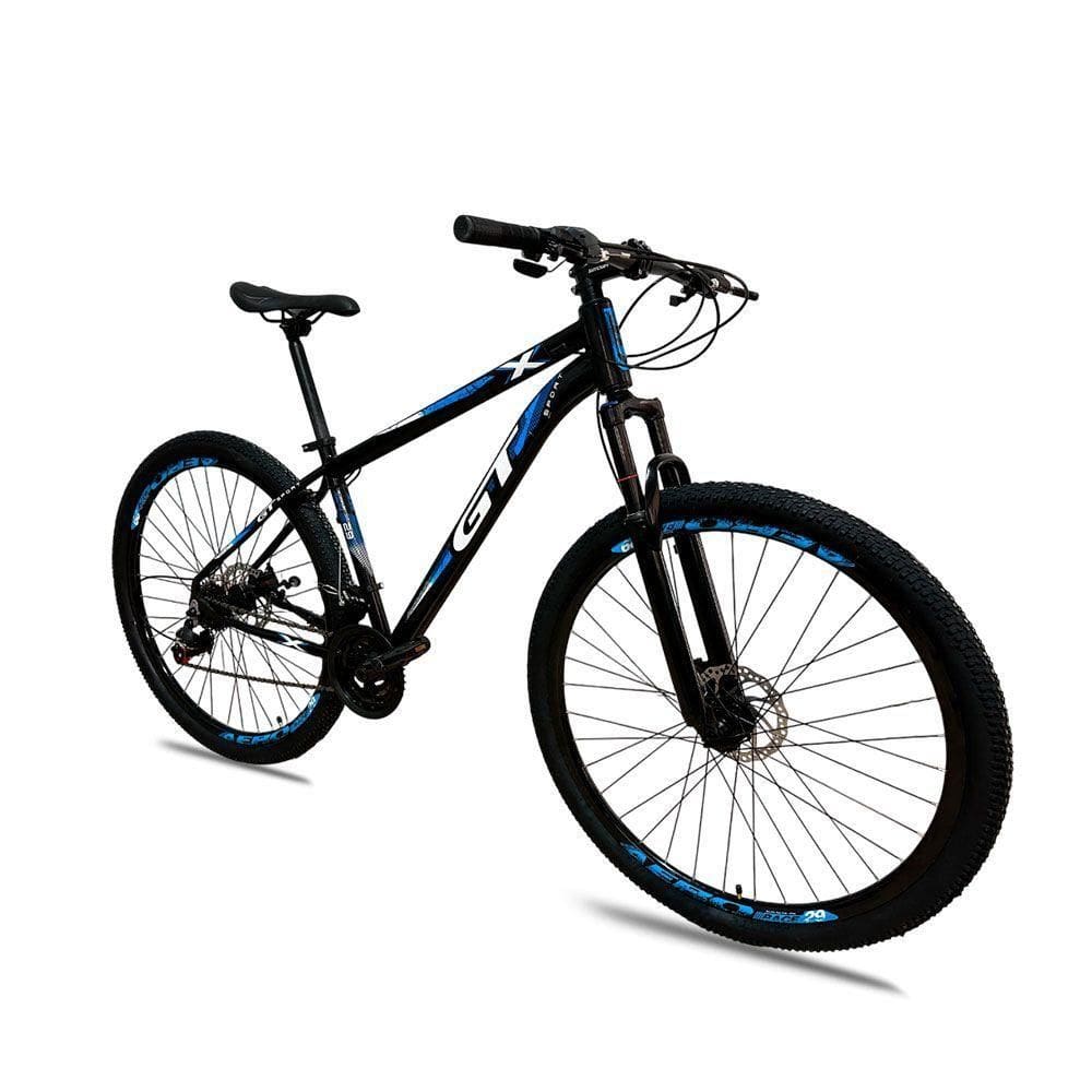 Bicicleta Aro 29 Shimano Alumínio 24 Marchas Freio A Disco Quadro:19 Azul