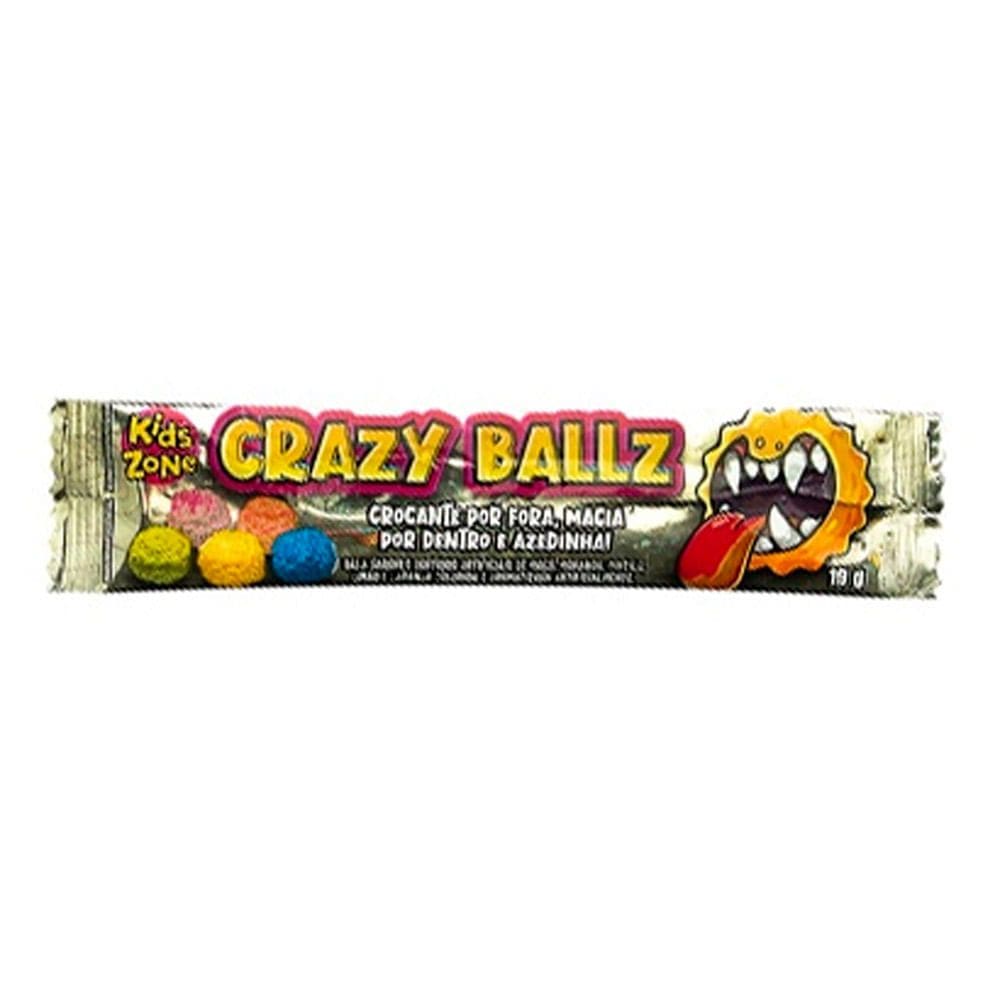 Bala Kids Zone Crazy Ballz Azedinha 19g