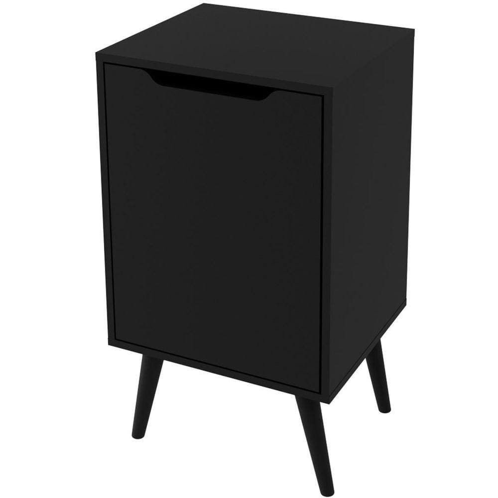 Gabinete Para Banheiro 45 Cm Com 1 Porta Retrô Preto