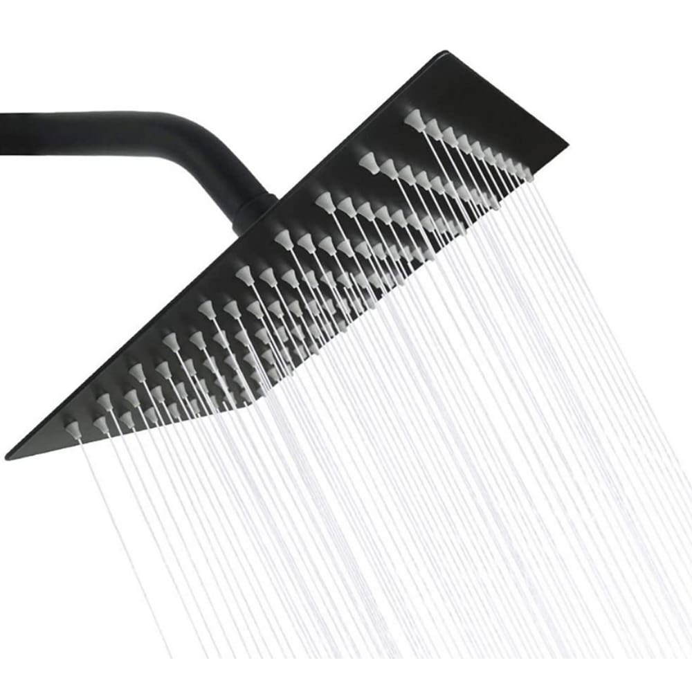 Chuveiro Ducha Solar Gás Fria Externa Piscina Quinta Slim Quadrado 20x20 Preto