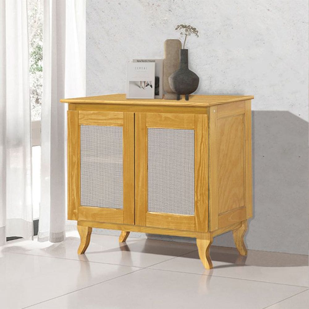 Bancada Barbearia em Madeira Maciça Deltan 2 Portas em Telinha - Imbuia