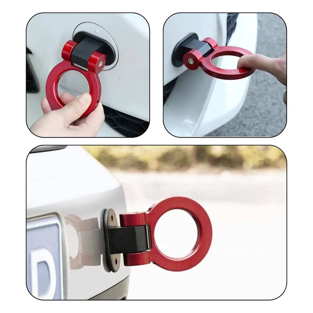 Engate Reboque Esportivo Tow Hook Universal Vermelho Carro