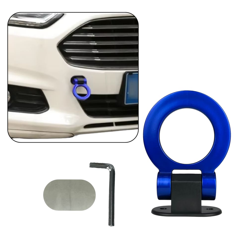 Gancho Engate Reboque Esportivo Tow Hook Universal Azul JDM