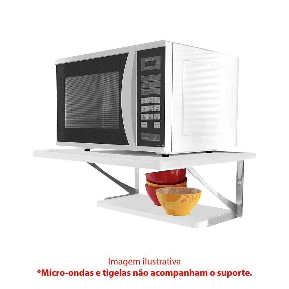 Suporte Microondas 2 Prateleiras Kit Z2-Uv-Br Multivisão