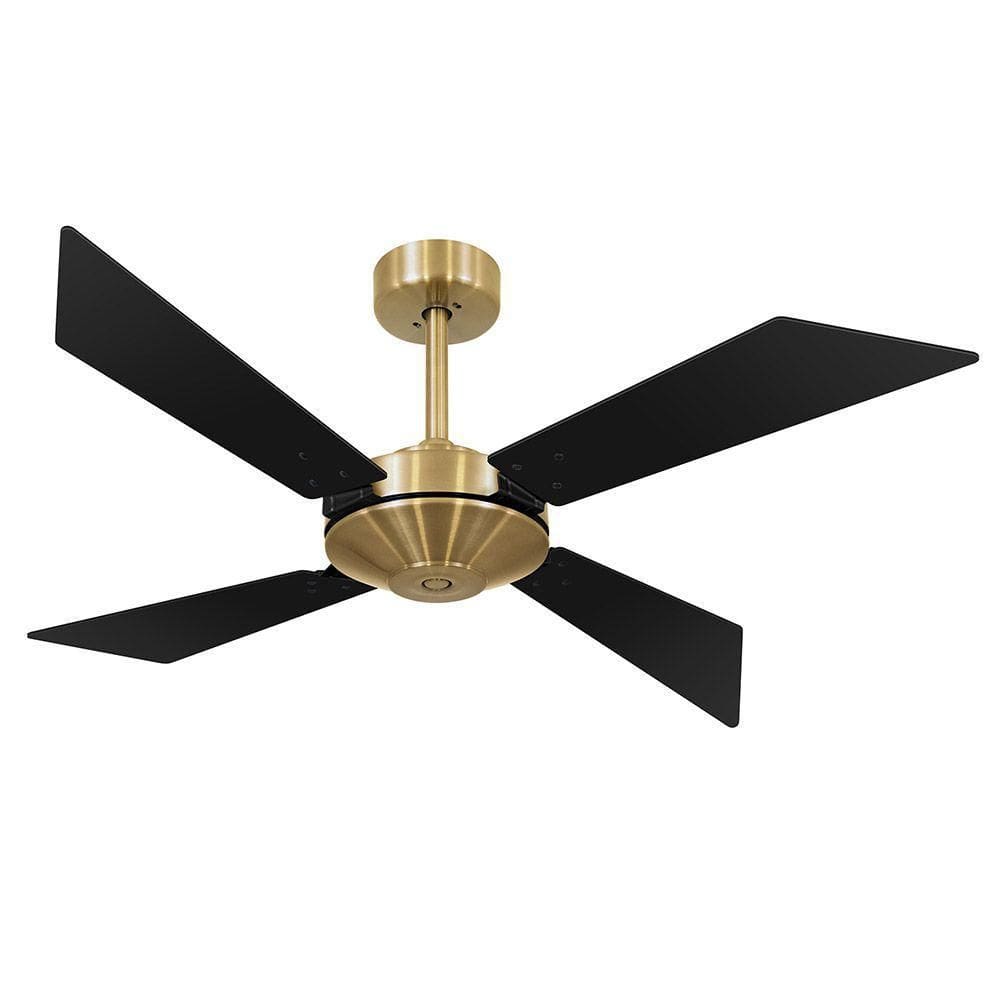 Ventilador Teto Volare Dourado 4 Pás Preto 110V