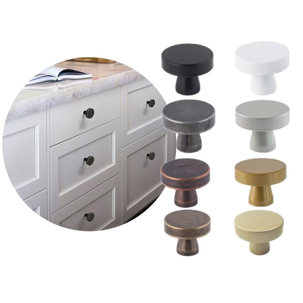 Kit 10 Pontos Preto Fosco Comoda Puxadores Gaveta Colonial