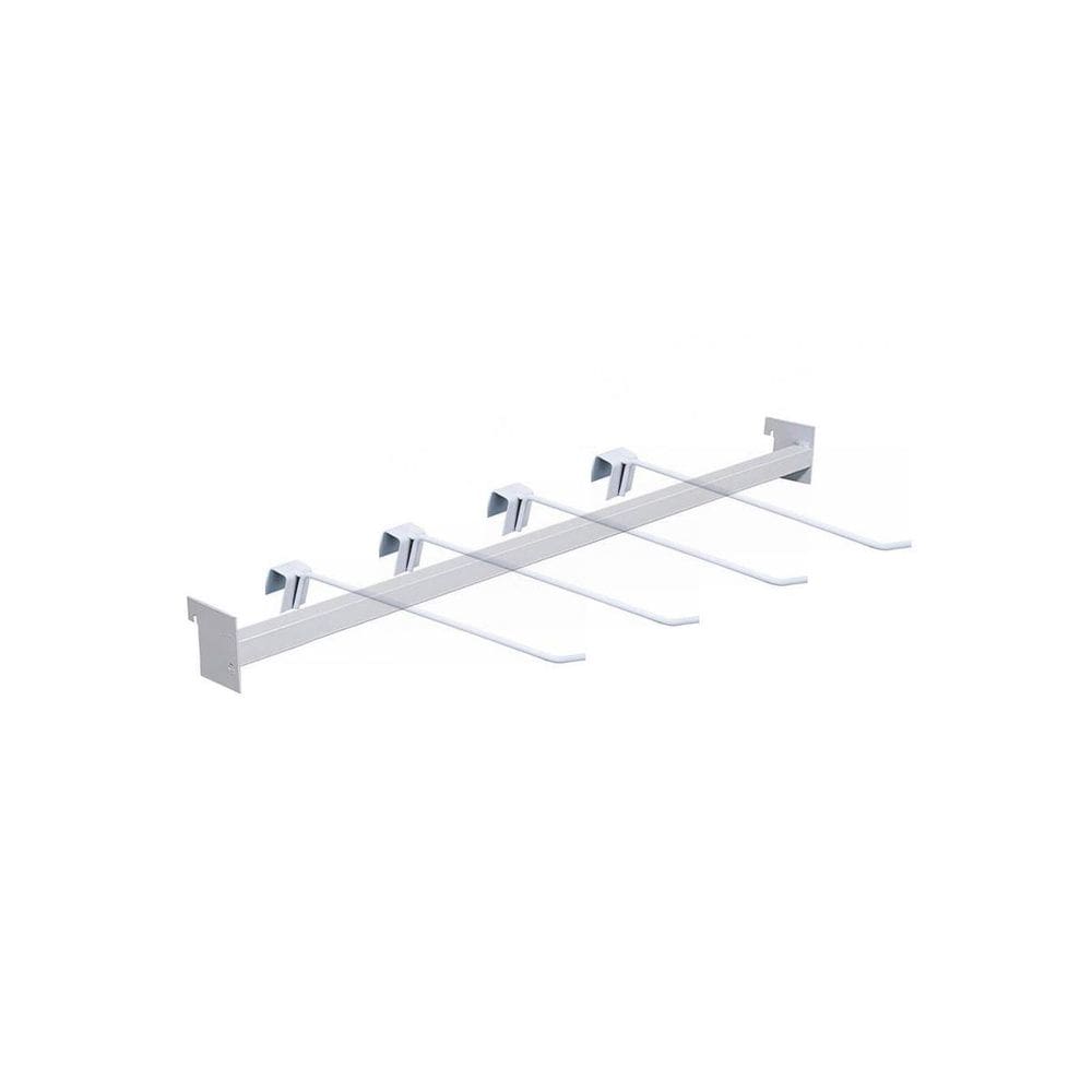 Régua Para Gôndola 73Cm + 4 Ganchos Simples 30Cm Sa Gôndolas