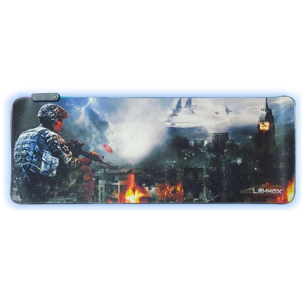 Mousepad Gamer Rgb Lehmox Ley-1556-C Guerra