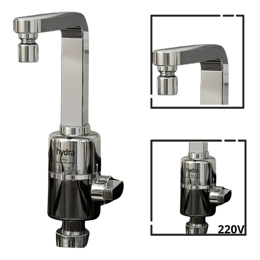 Torneira Elétrica Slim 4T Bancada 5500 220V Metalizada Hydra