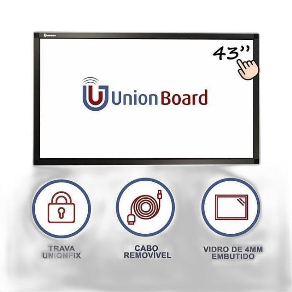 Moldura Interativa Digital Eletronica Tela Unionboard 43 Pol