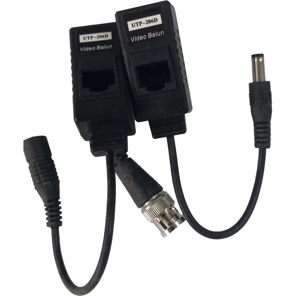 Par Passivo Balun Rj45 Cctv Video Balun Coax Bnc