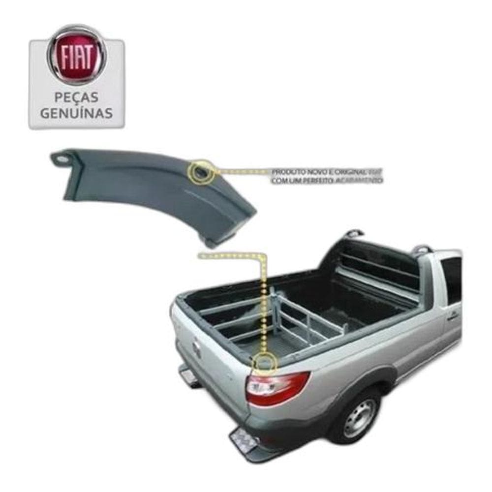 Ponta Moldura Superior Traseira Tampa Direita Fiat Strada