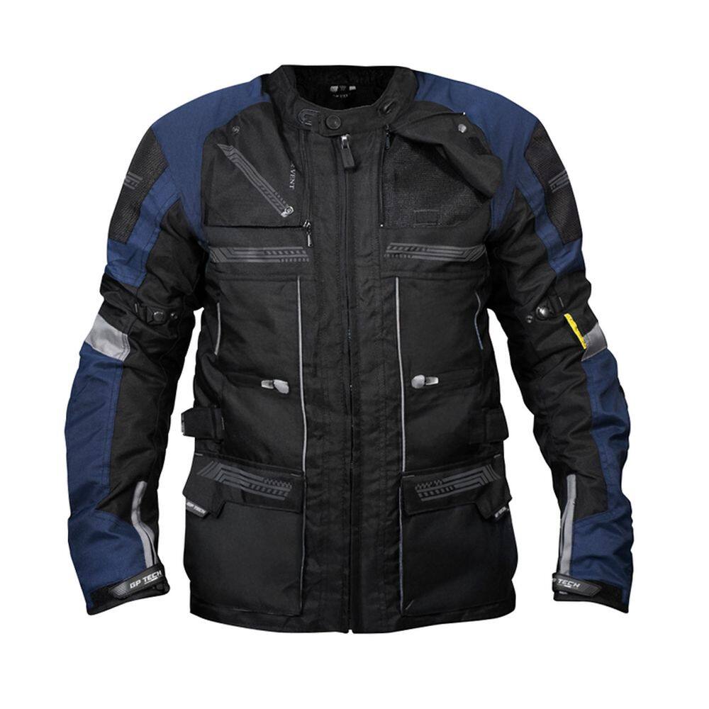 Jaqueta Gp Tech Explorer Adv C/ Proteções Preto/Azul
