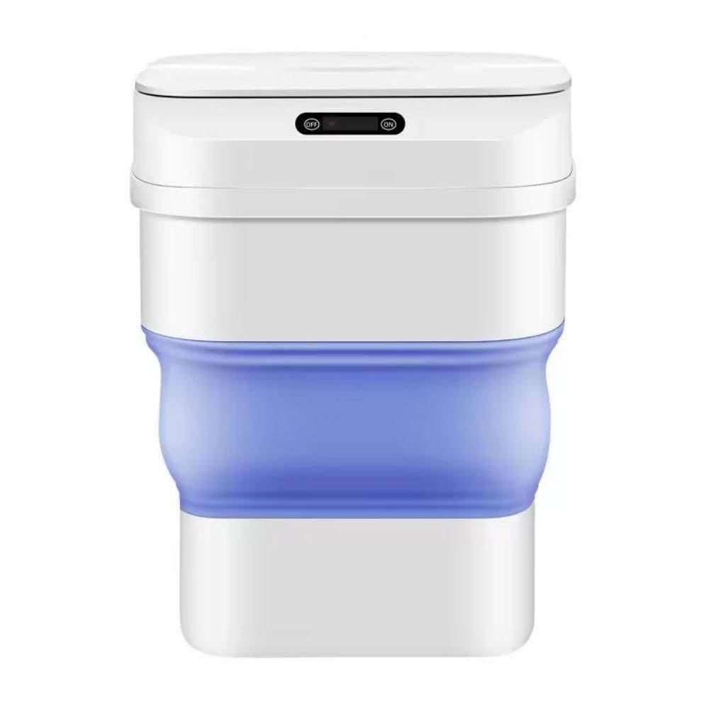 Lixeira Automatica Sensor Smart Cesto De Lixo Retratil Inteligente A Prova Agua Viagem Camping Praia Azul; Tamanho:U