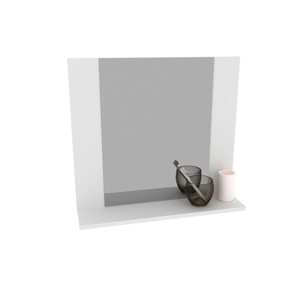 Espelheira Suspensa para Banheiro 60cm com 1 Prateleira BN3610 Branco - Tecno