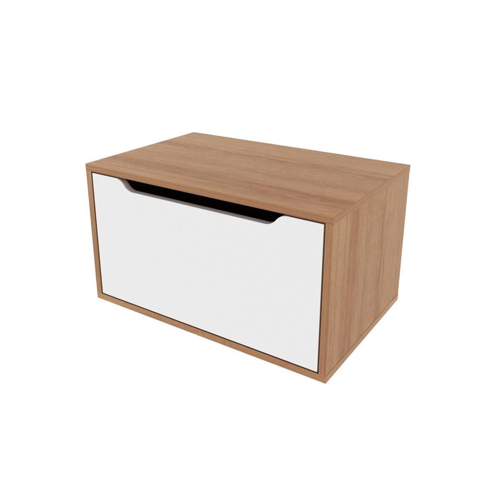 Balcão Gabinete 60cm com 1 Porta BN3646 Amêndoa/Branco - Tecno