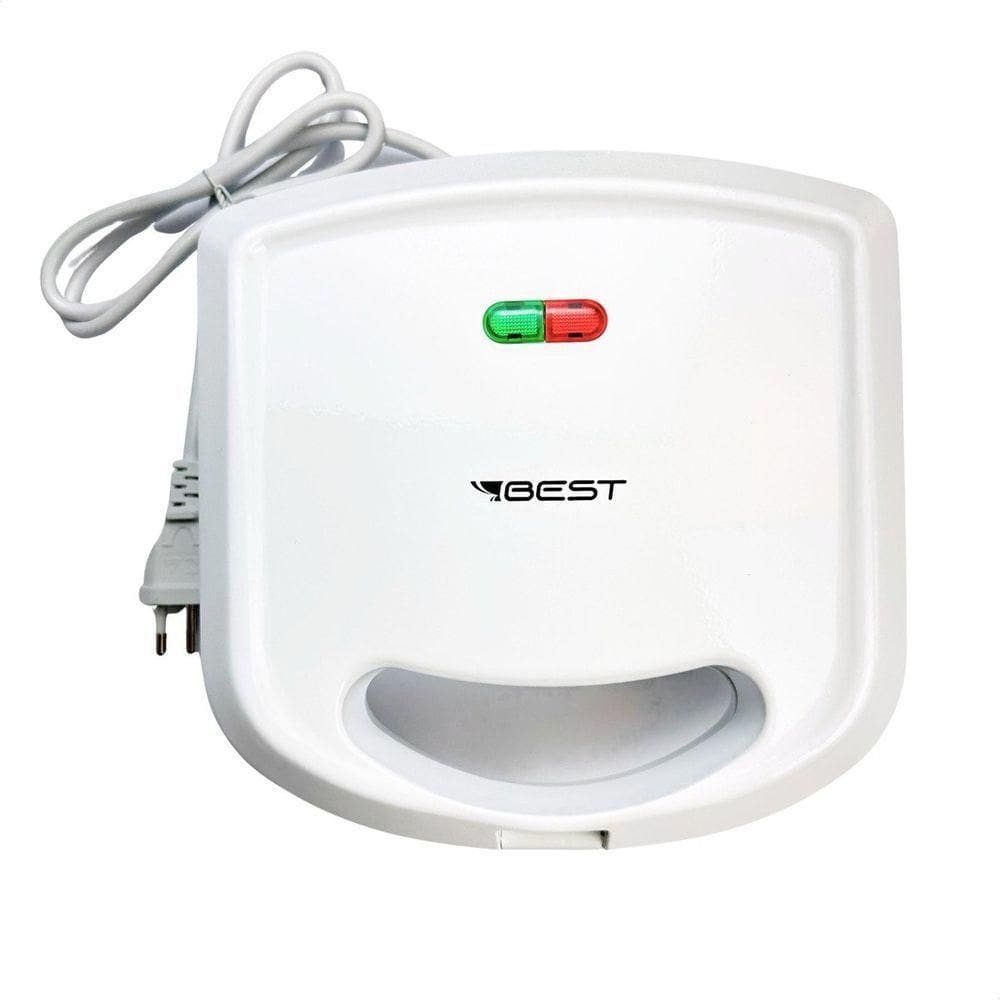 Sanduicheira E Mini Grill Antiaderente Elétrica Branca Best 110V