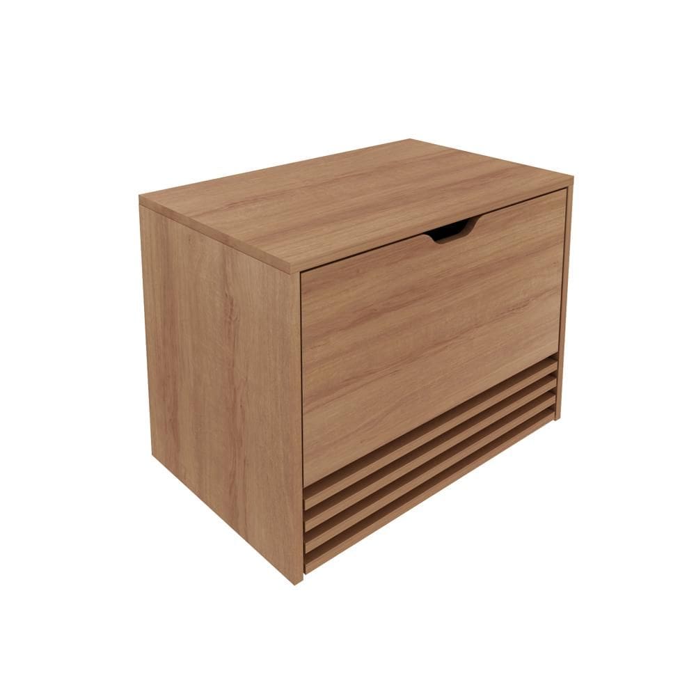 Balcão Gabinete Suspenso 60cm com 1 Porta e 1 Gaveta BN3613 Amêndoa - Tecno