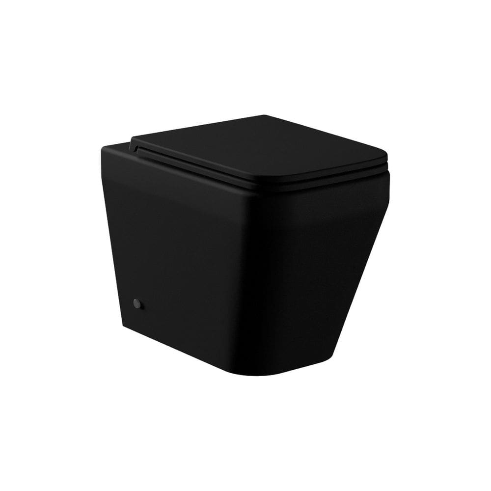 Vaso Sanitário Convencional e Assento Soft Close Catena Acqua Casa Preto Matte