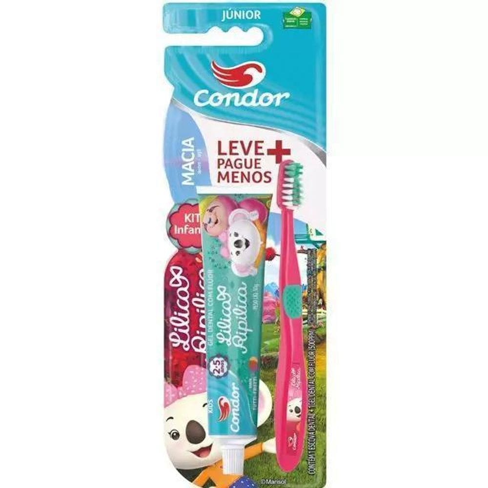 Escova De Dente + Pasta Dental Condor Lilica Ripilica