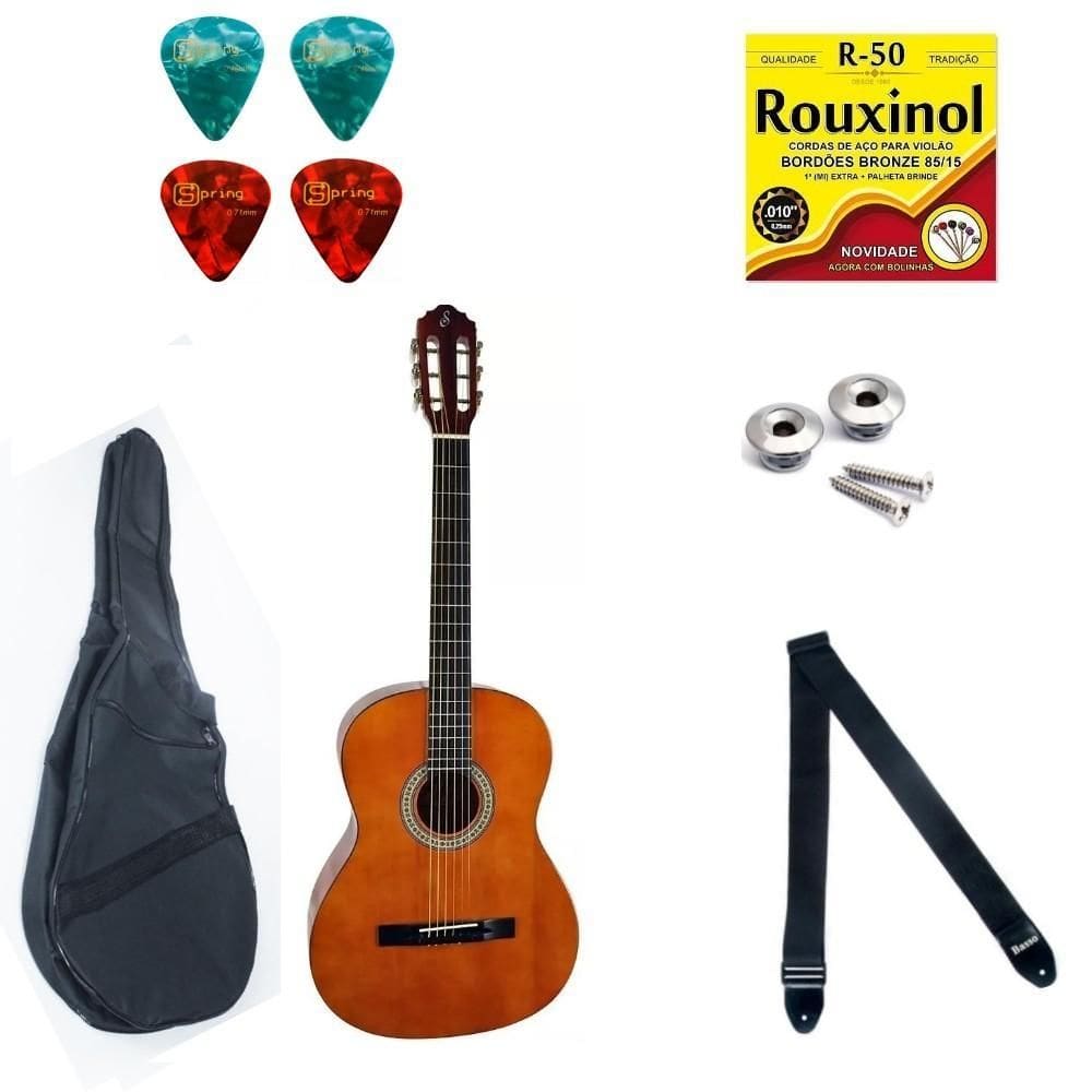 Violao Giannini Acustico Aço Start S14 Natural + Acessórios