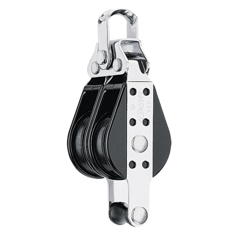 Block Harken, bala dupla grande de 38 mm com cesto