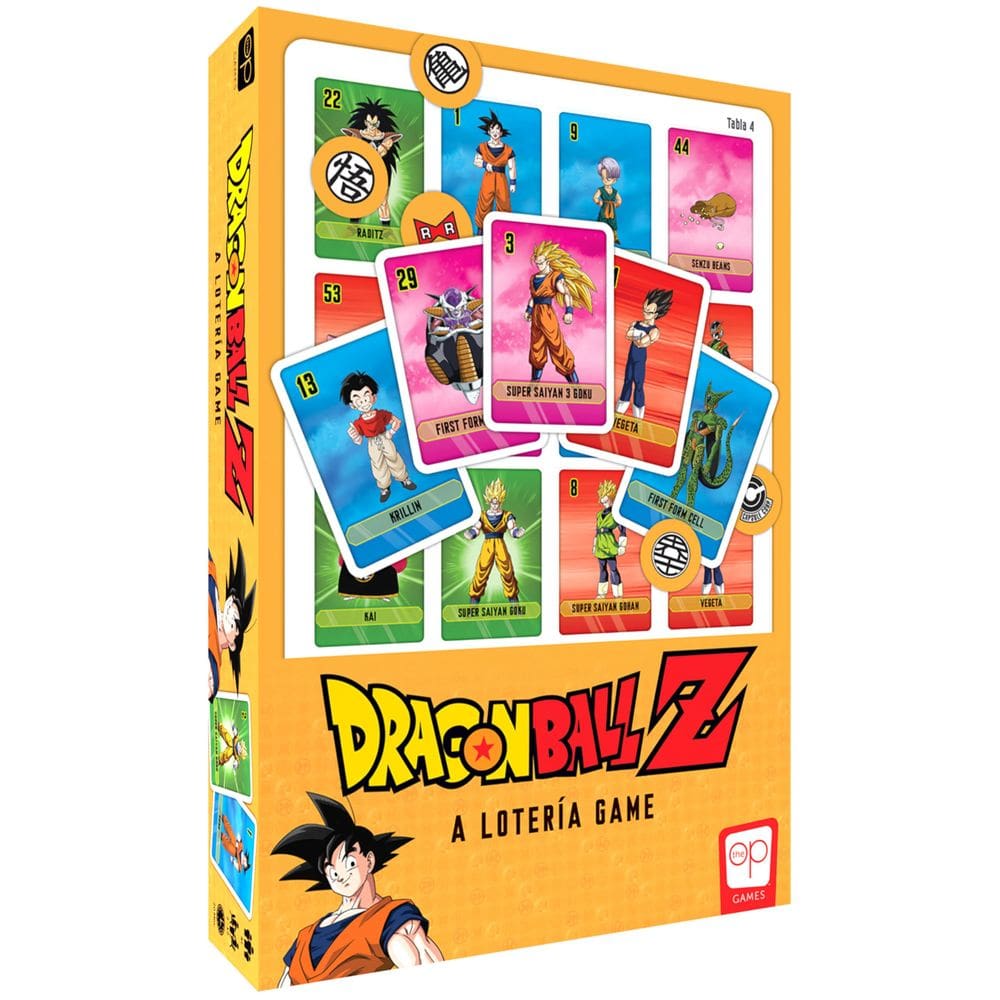 Jogo de loteria Dragon Ball Z, estilo tradicional de bingo mexicano