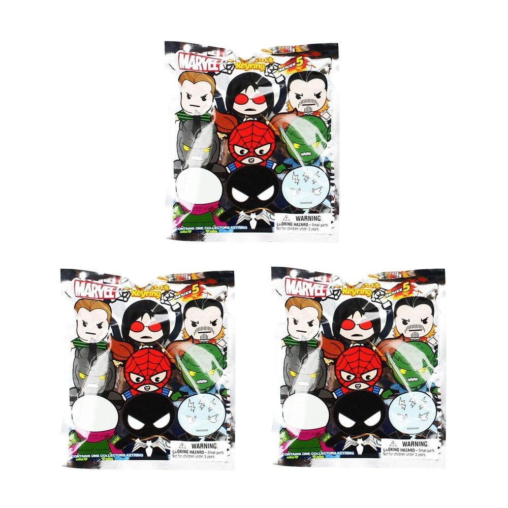 Chaveiro Marvel Series 5 Blind Bag Foam Figural, Lote de 3