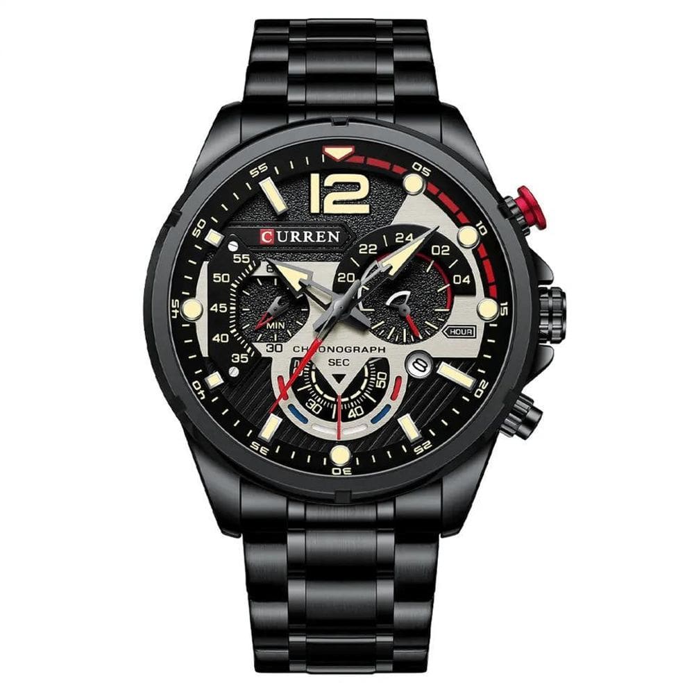 Relógio Masculino Curren 8395 Analógico Preto/Dourado