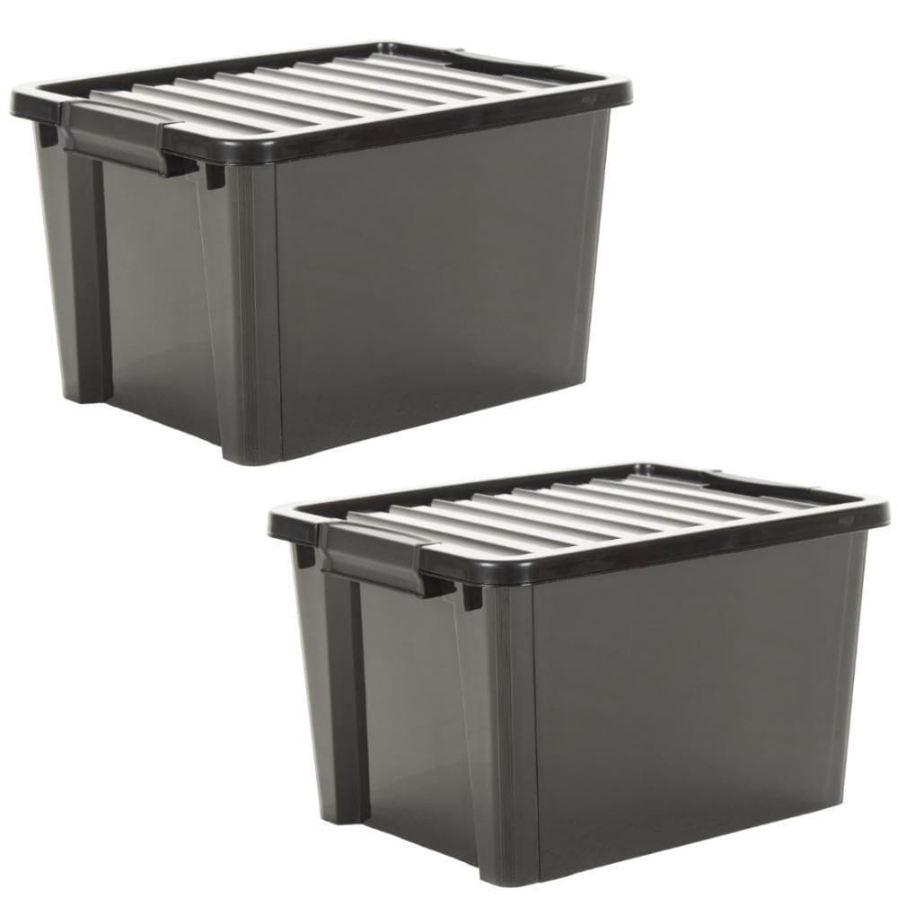 Kit 2 Organizadores Life Box 70 Lt - Preta Preta
