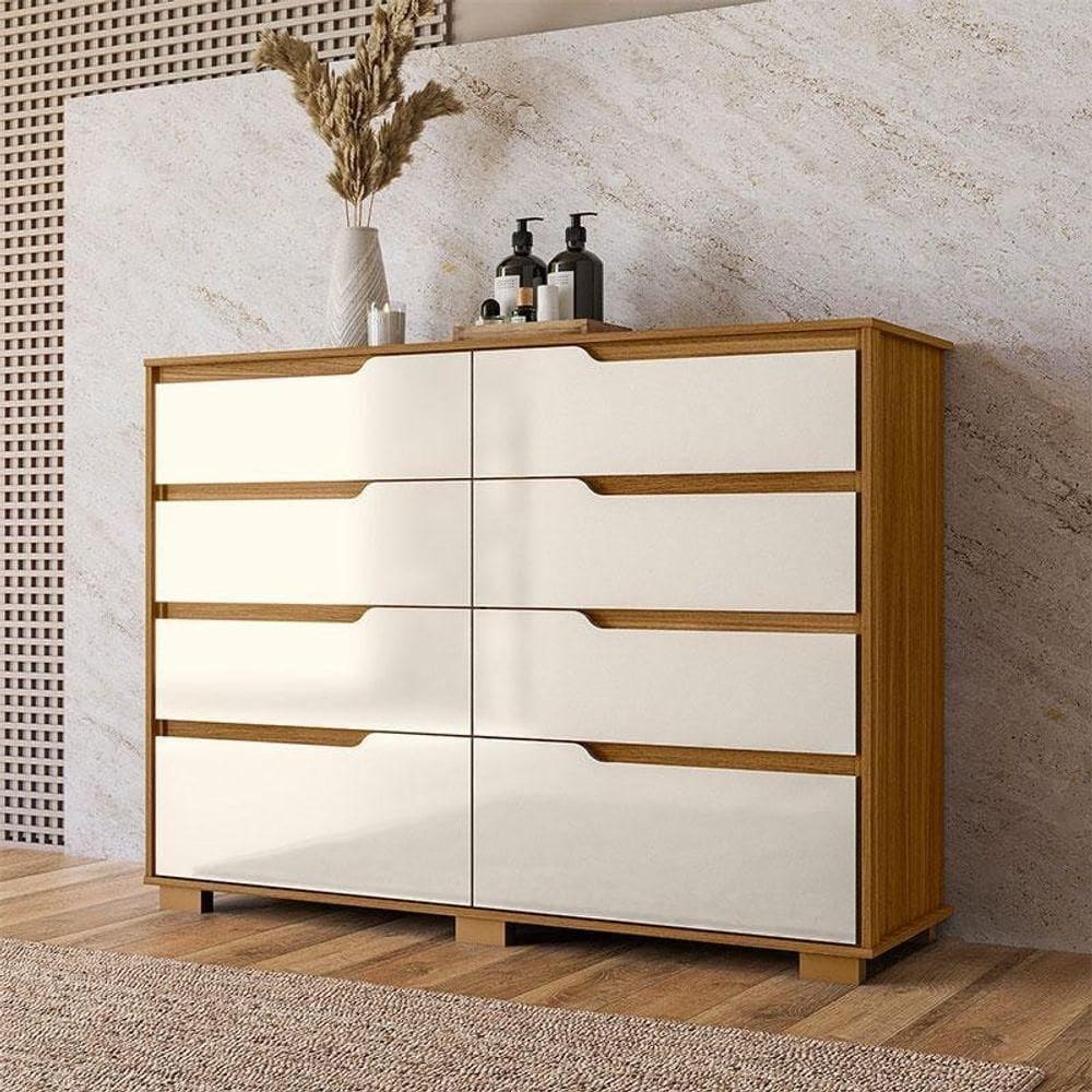 Cômoda Gaveteiro Ambiente Georgia Freijó Off White - Moval