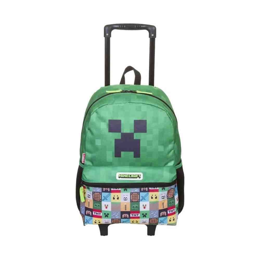 Mochila de Rodas Escolar Minecraft Infantil Colorida 066051