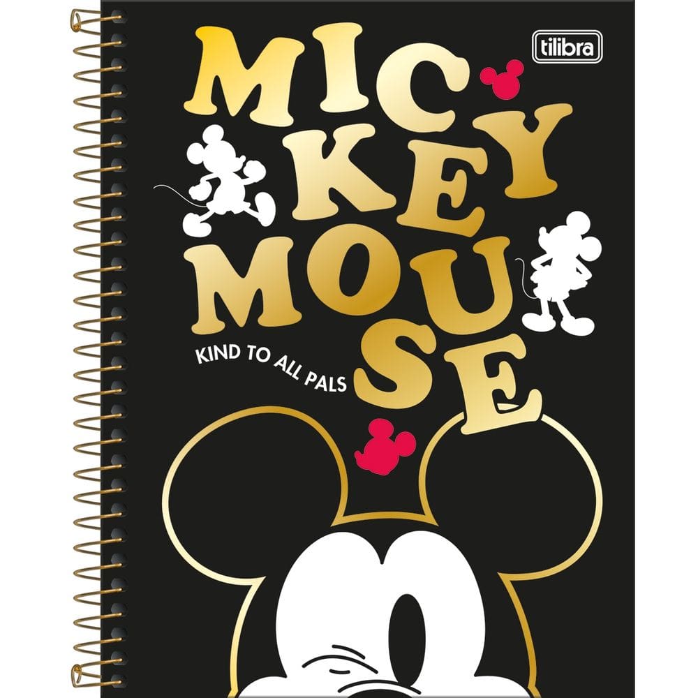 Caderno Colegial MICKEY Capa Dura - 177mm x 240mm - TILIBRA