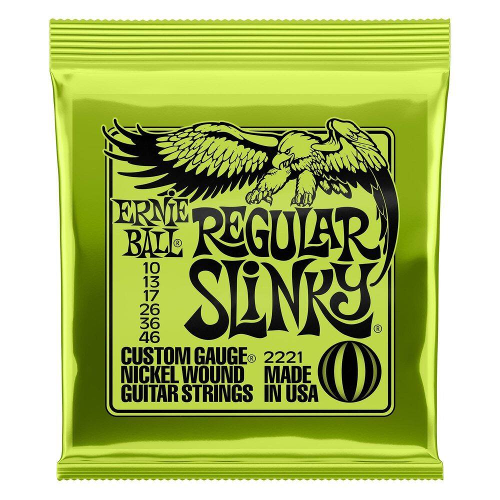Encordoamento Corda Guitarra Ernie Ball Regular 010 autêntico