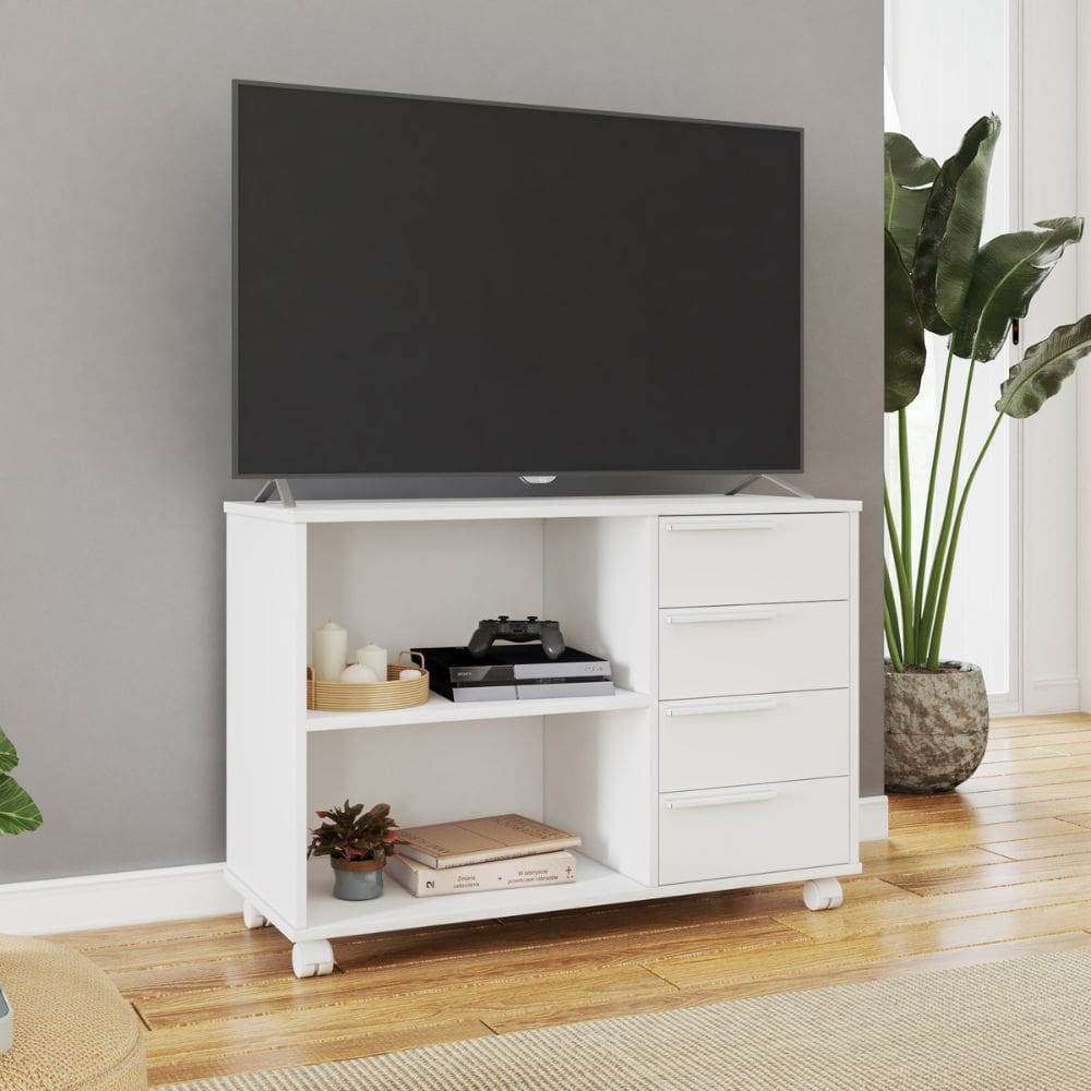 Rack para TV até 40 Polegadas 3 Gavetas com Rodízio BSE02 BRV Móveis